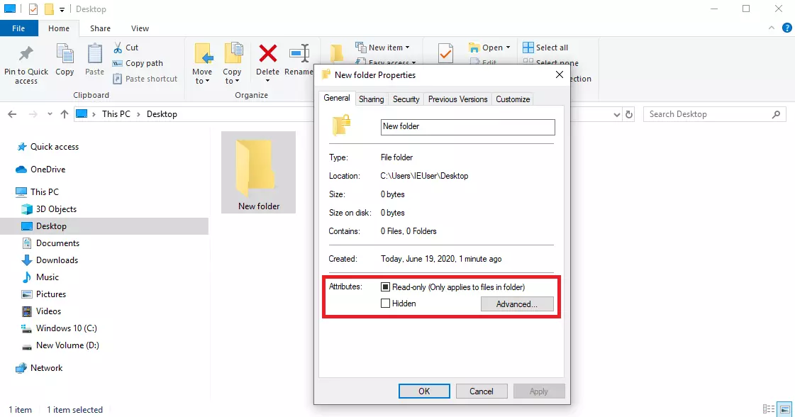 Changing Windows attributes and hiding files 