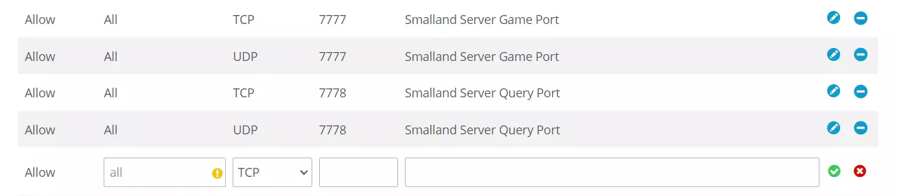 Open Smalland server ports in the IONOS Customer Center