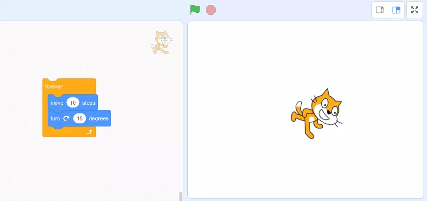 Visual programming with Scratch