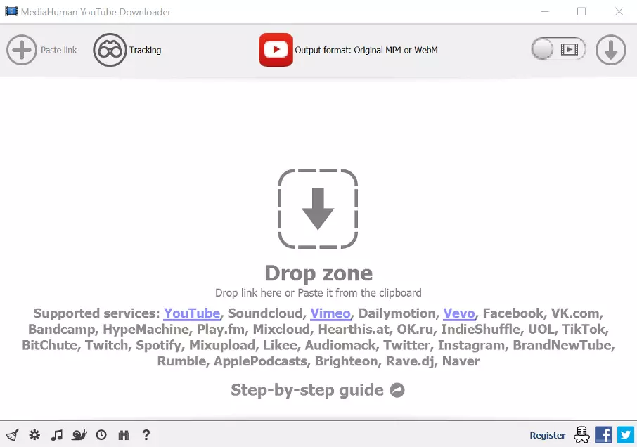 Screenshot of MediaHuman YouTube Downloader user interface