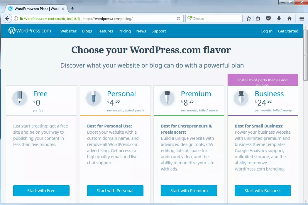 Creating a WordPress blog