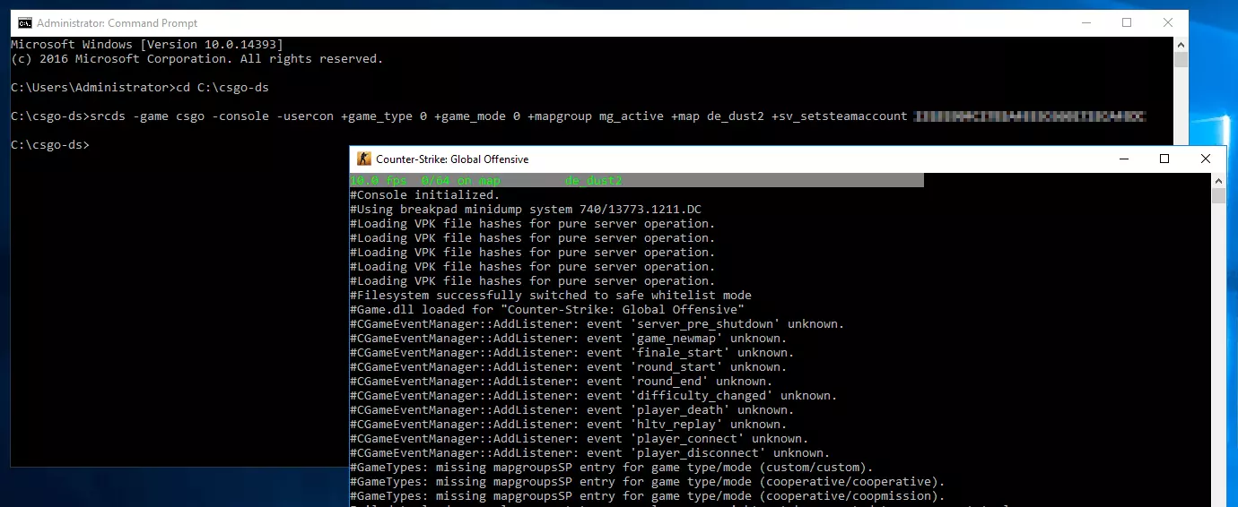 CS:GO Server: Start via command prompt