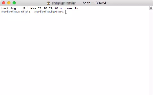 Terminal on a Mac 