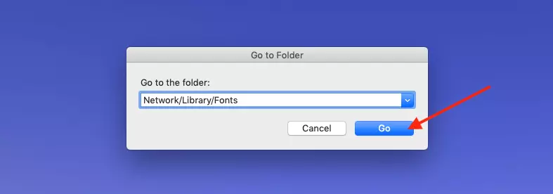 Add Mac fonts: Open font folder