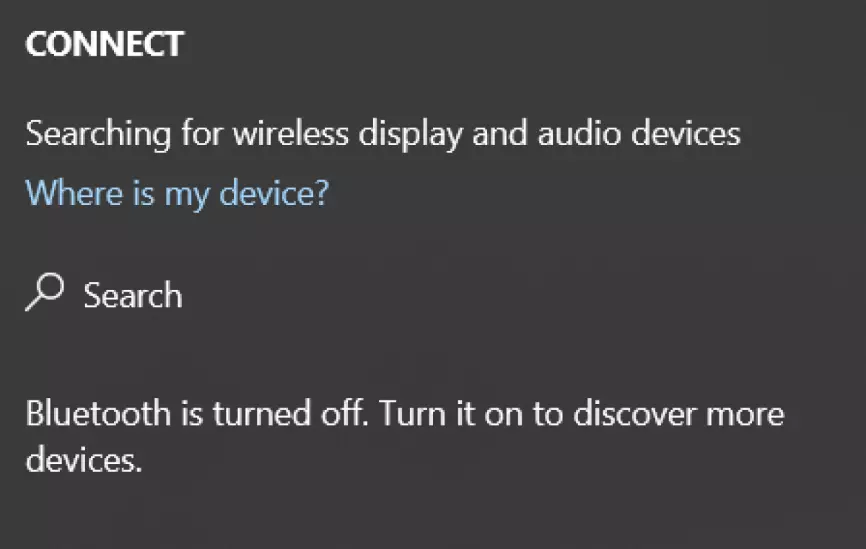 Press WINDOWS + K to find available Miracast devices