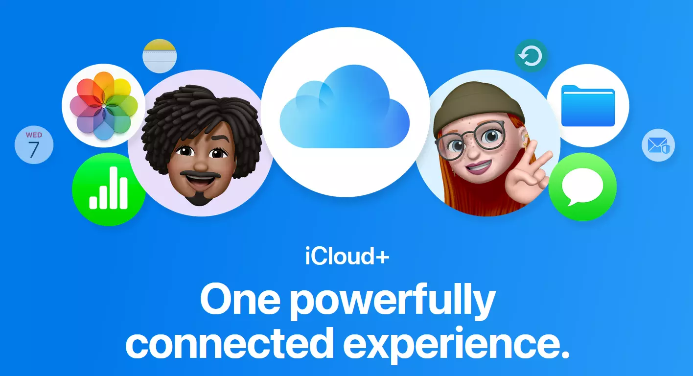 Website for Apple’s cloud storage service iCloud+