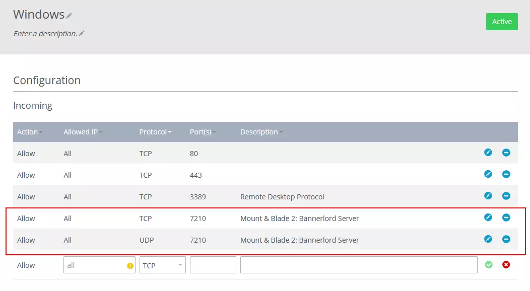 Release ports in your IONOS customer account