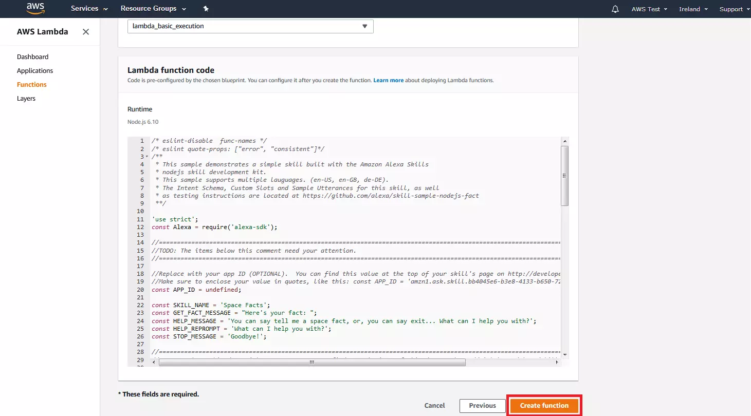 AWS Management Console: The code of the template alexa-skill-kit-sdk-factskill