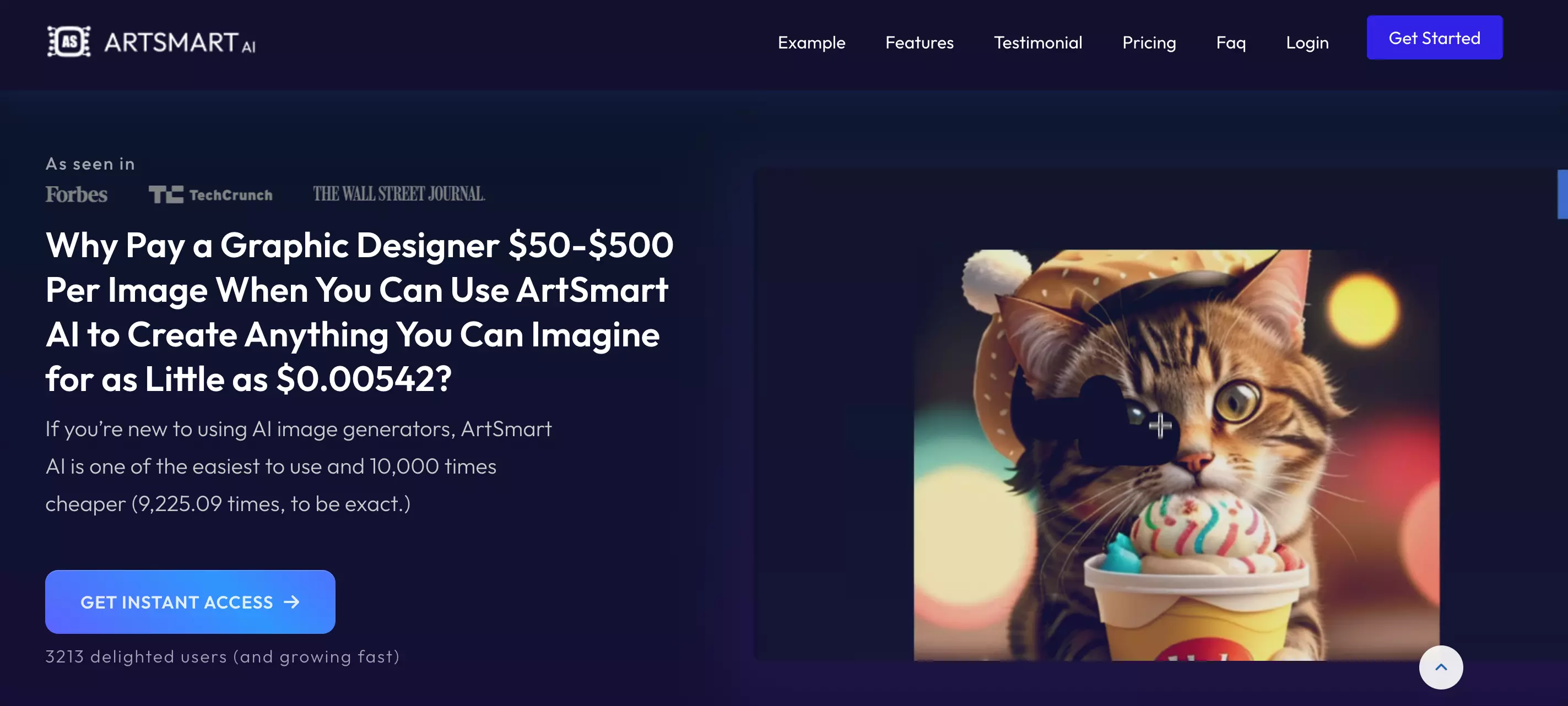 Artsmart.ai homepage