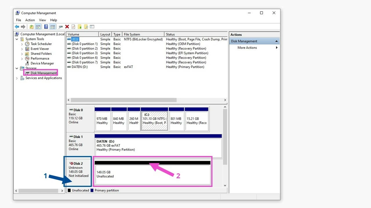 Windows Disk Management 