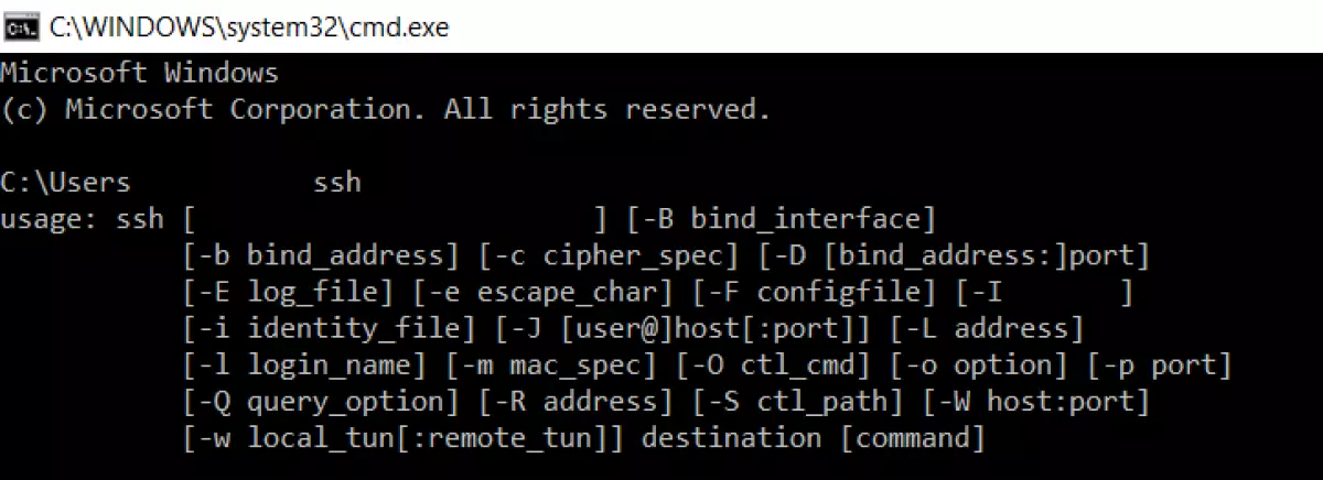 The SSH Usage Guide in the “Run” dialog