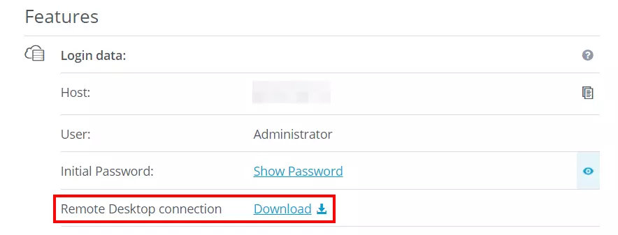 Download the setup file for the Remote Desktop connection