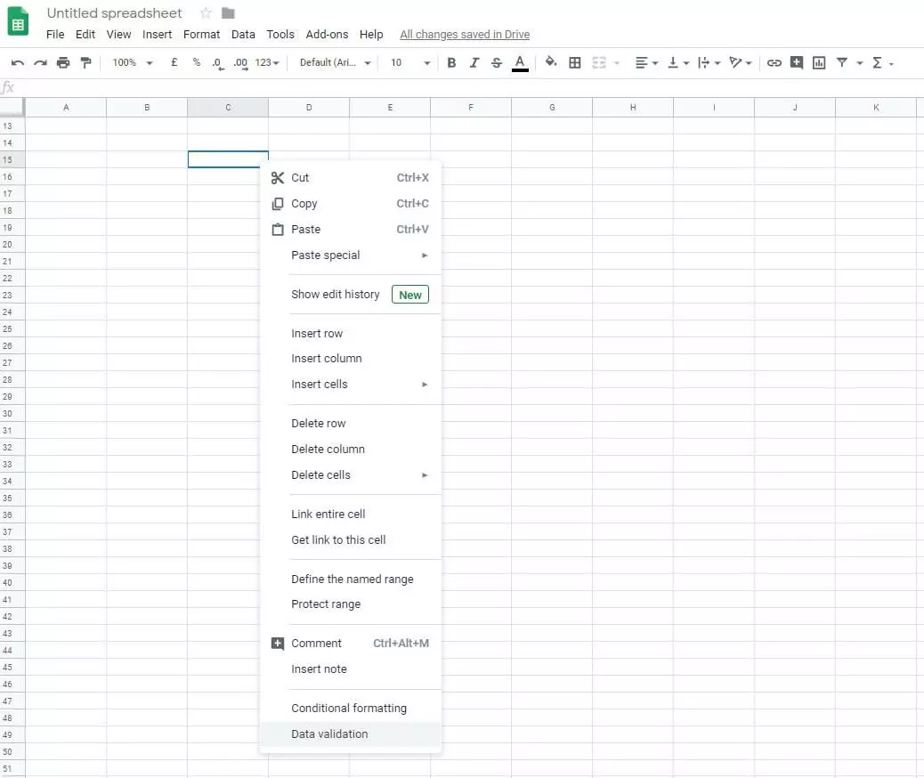 Google Sheets: formatting a cell