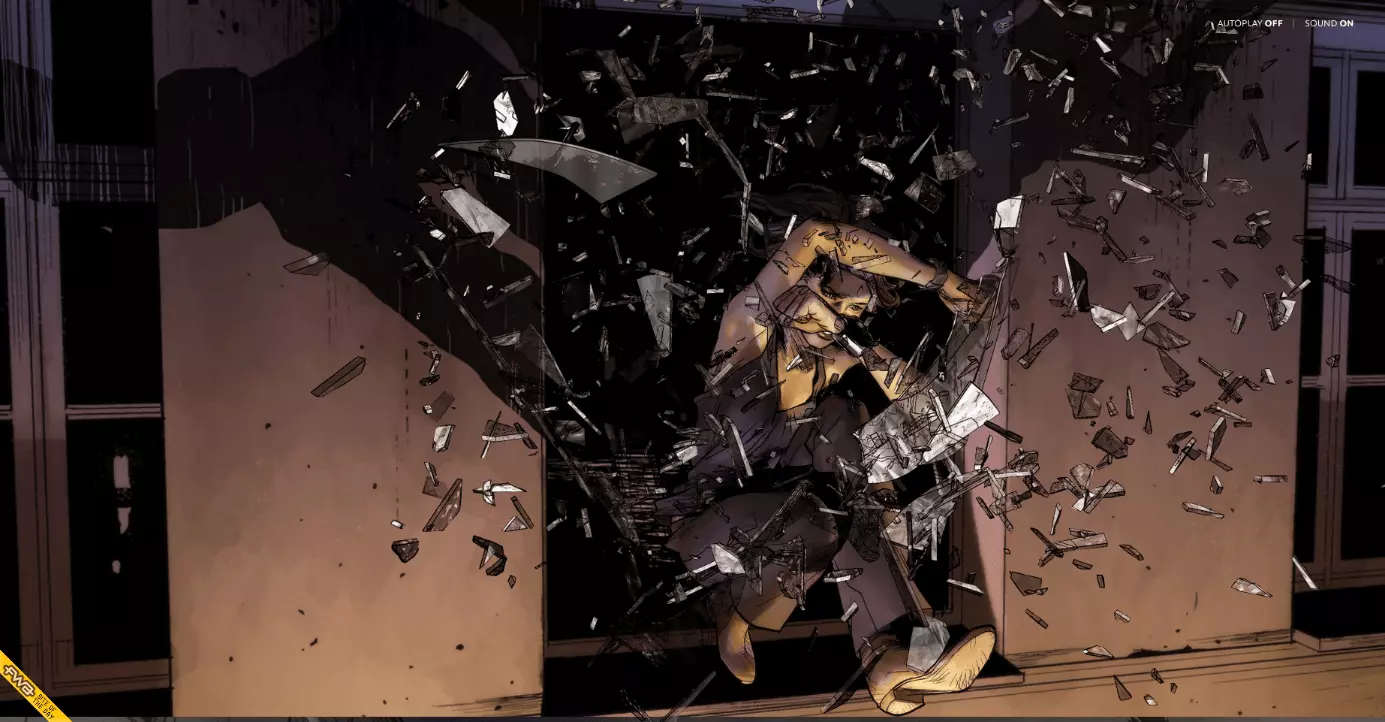 Screenshot taken from the online graphic novel about the Peugeot Hybrid4 technology