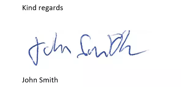 Signature as a graphic