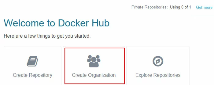 Docker Hub - Create Organization