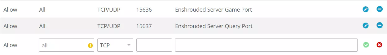 Enshrouded server: Opening ports in IONOS Control Panel