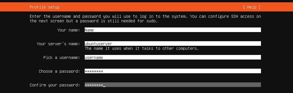 Ubuntu server setup: Profile setup
