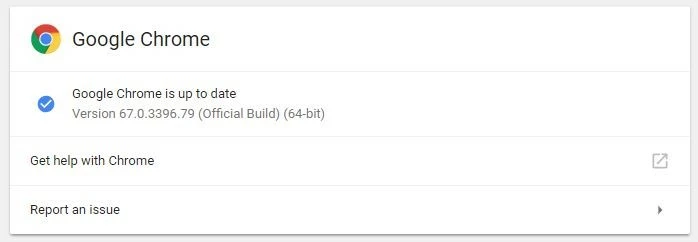 Google Chrome: Version check