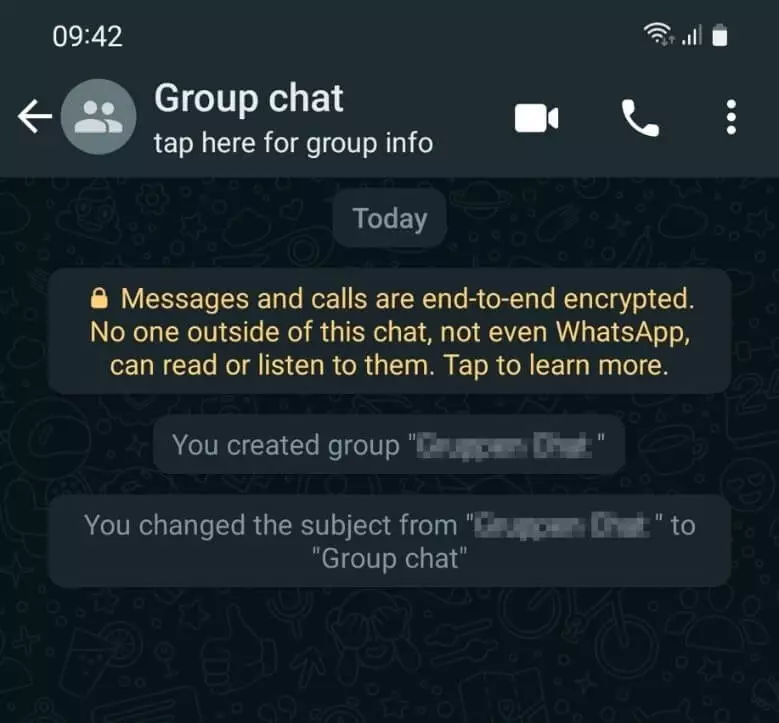 WhatsApp: group chat