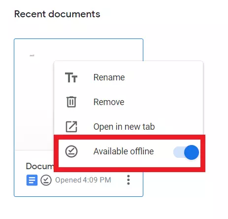 Make select files “Available offline”