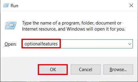 Command dialog: optionalfeatures