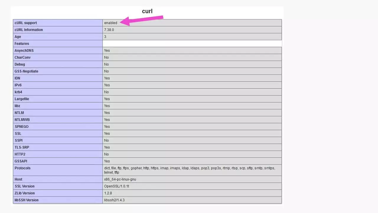 Checking for cURL in PHP