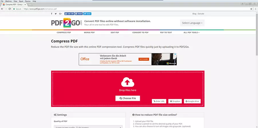 PDF2GO user platform