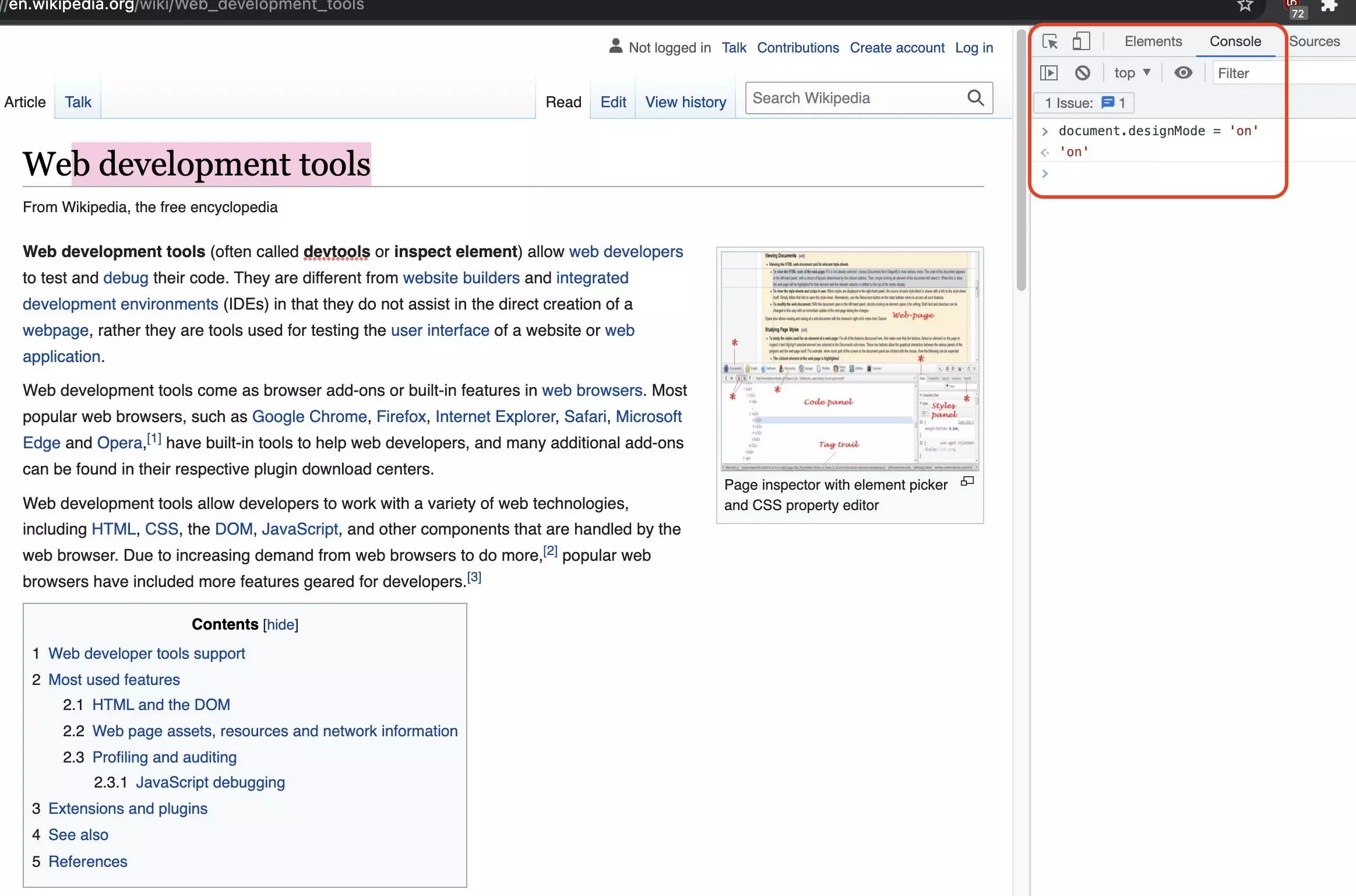 Activating design mode using JavaScript