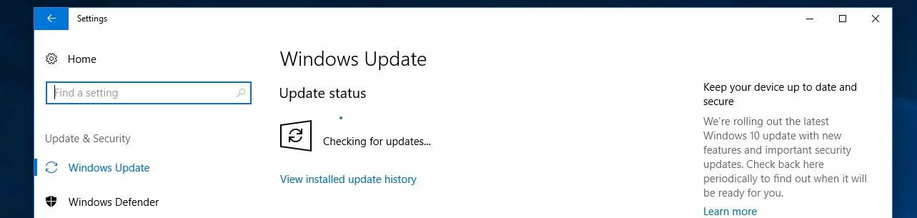 Windows 10 Update Center