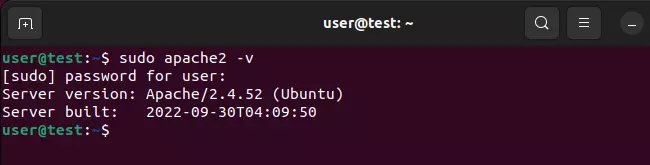 Apache: Find out which version you have in the Ubuntu terminal