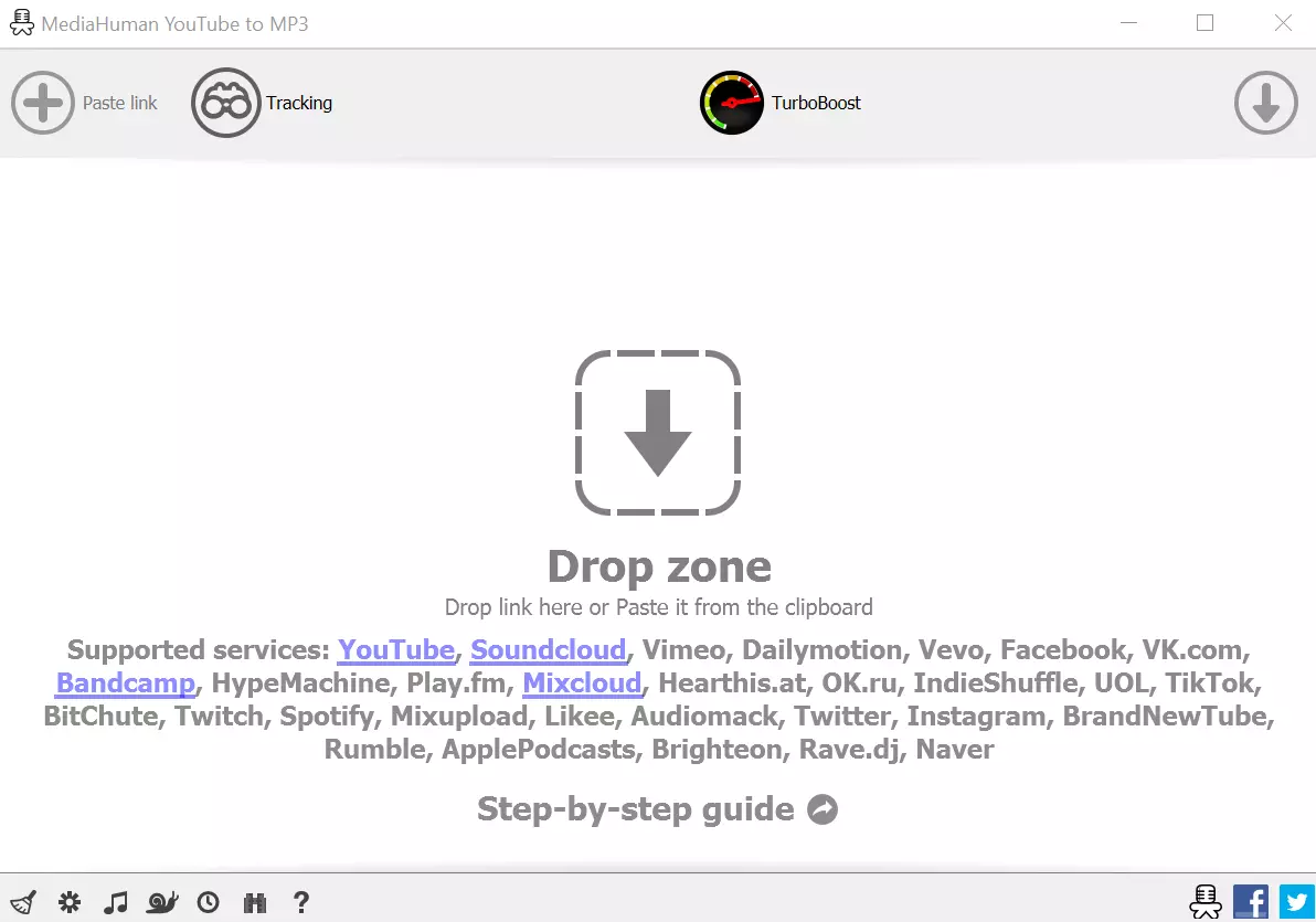 User interface of MediaHuman’s YouTube to MP3 Converter