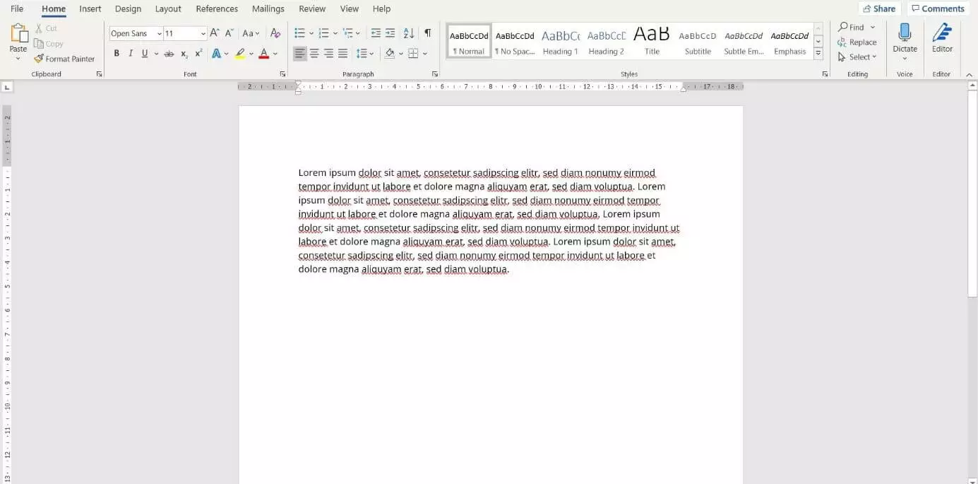 Microsoft Word: text insert 