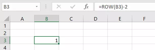 Using a specific numbering sequence with the ROW function