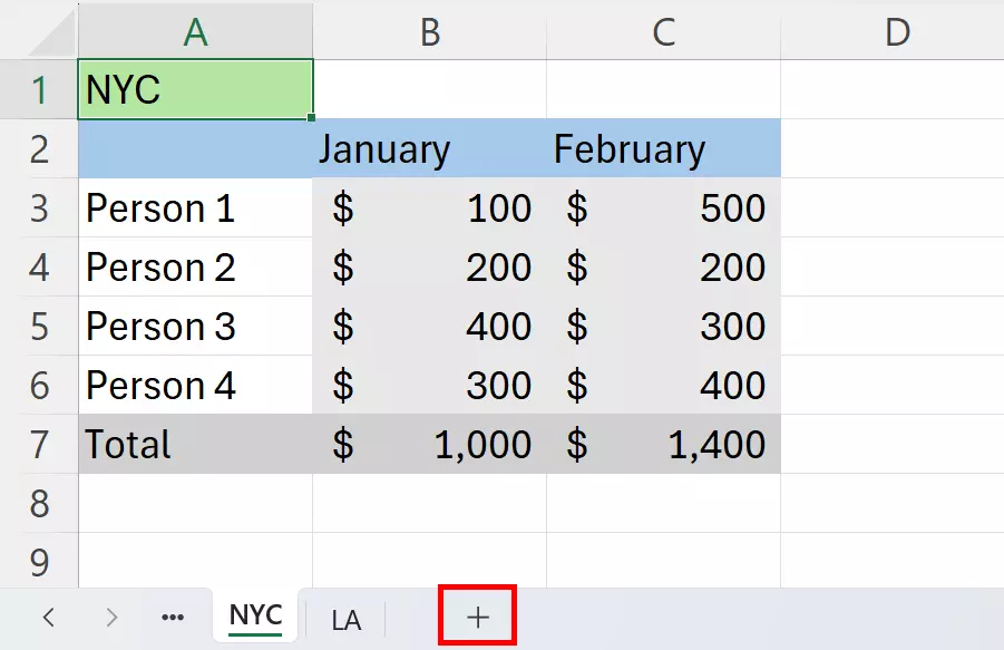 Creating a new worksheet for merged data