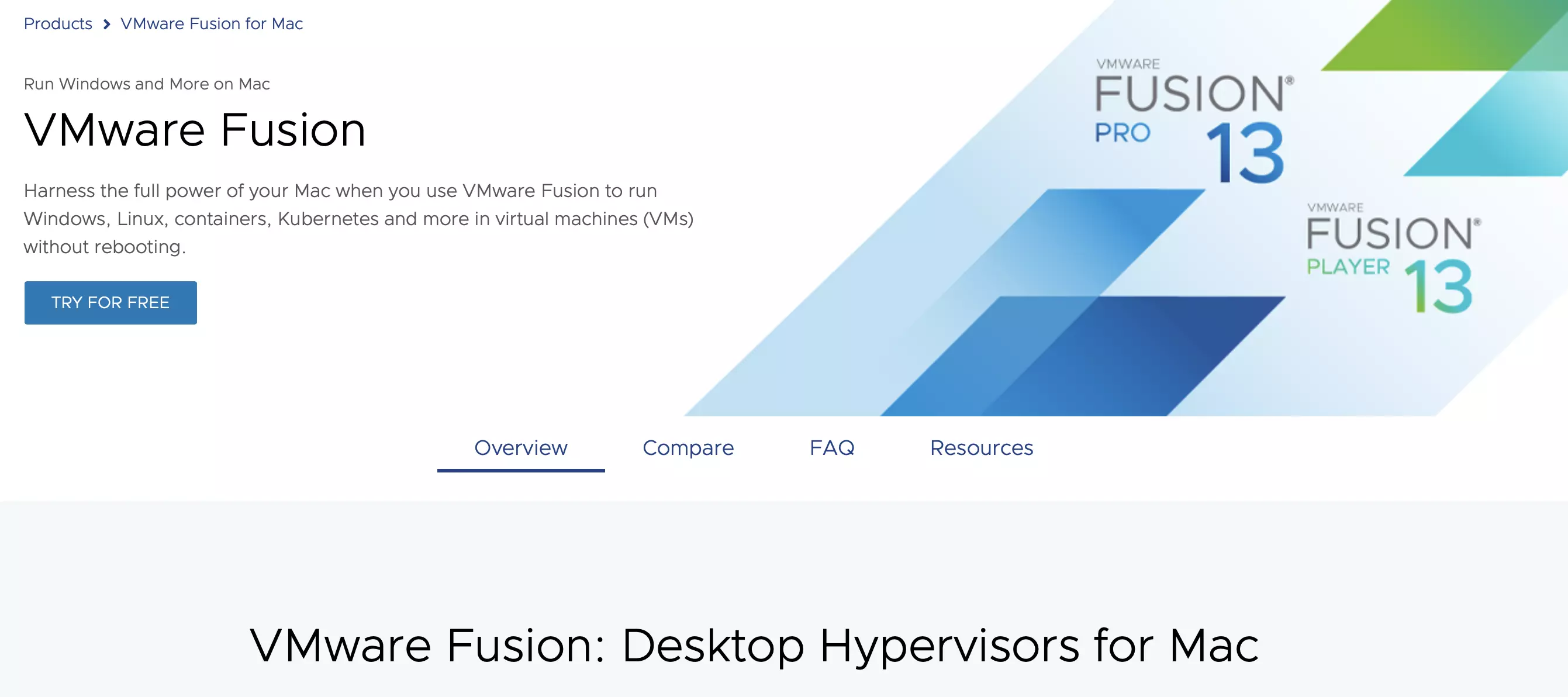 Screenshot of VMWare Fusion