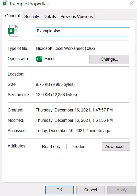 Memory requirements of an XLSX file