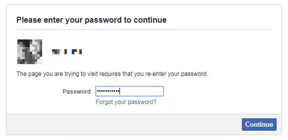 Password confirmation for account deactivation