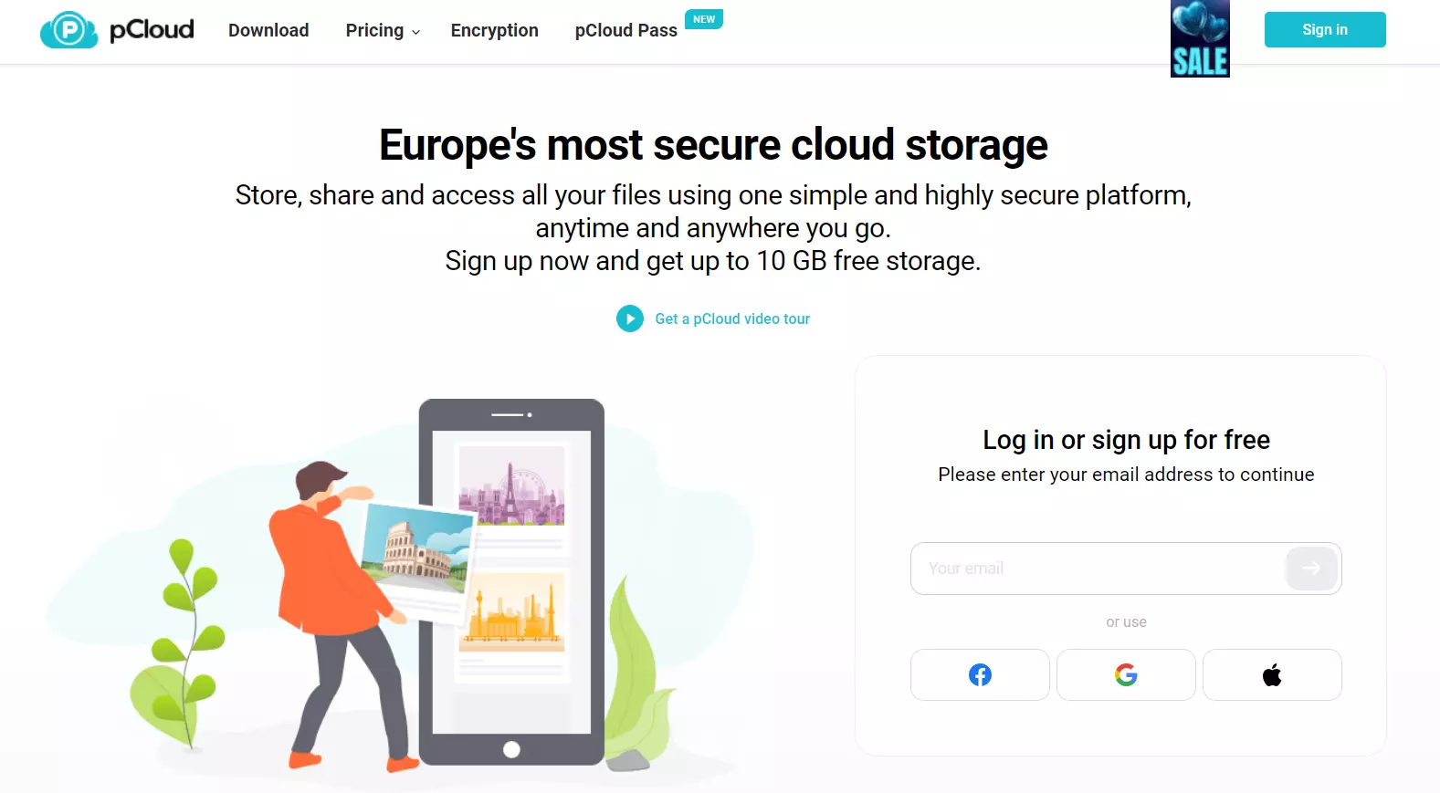 pCloud website