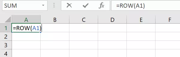 ROW function numbering