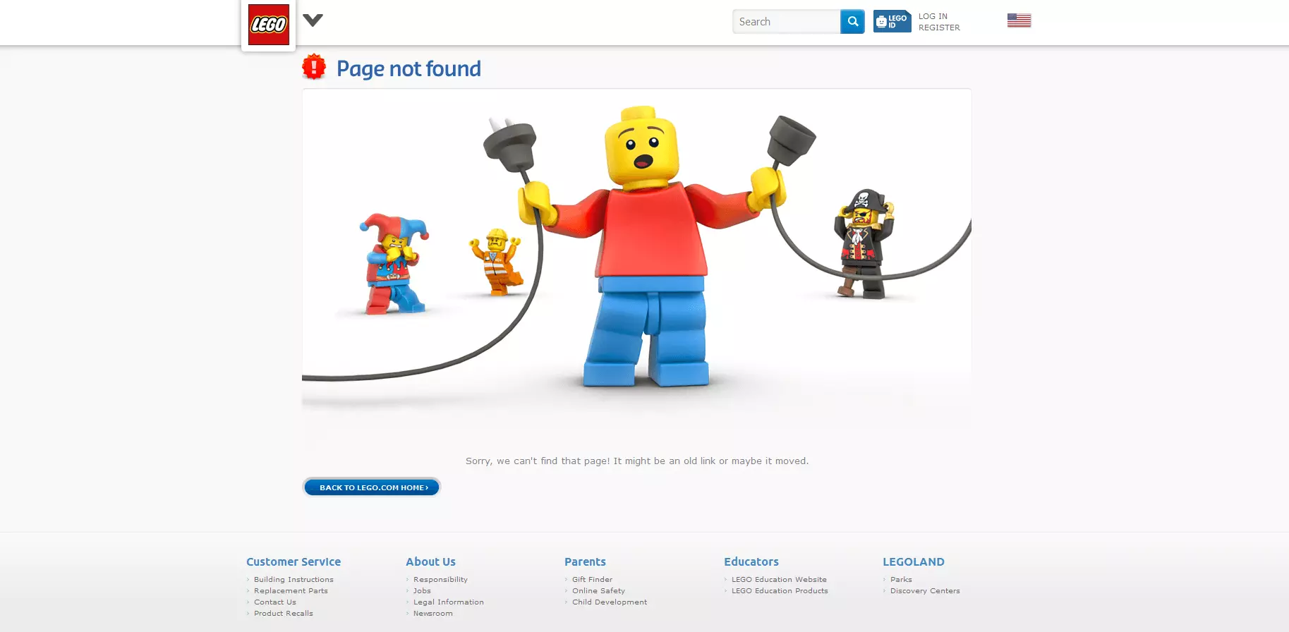 Lego 404 page