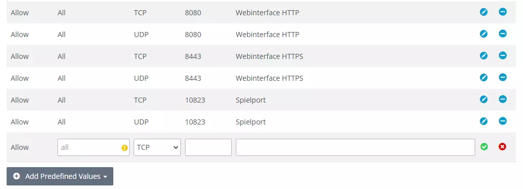 FS25 port release in the IONOS Cloud Panel