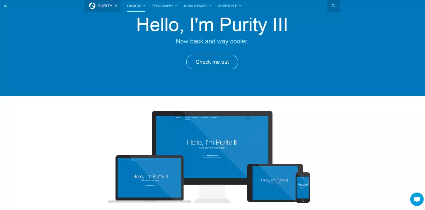 Purity – second featured Joomla template