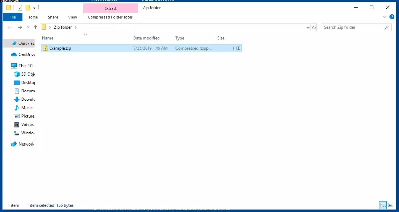 Password-protected ZIP file with the lock symbol