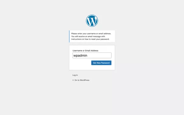 Reset the WP admin login password