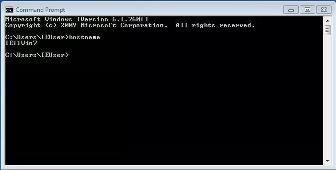 Determining the hostname in the command line