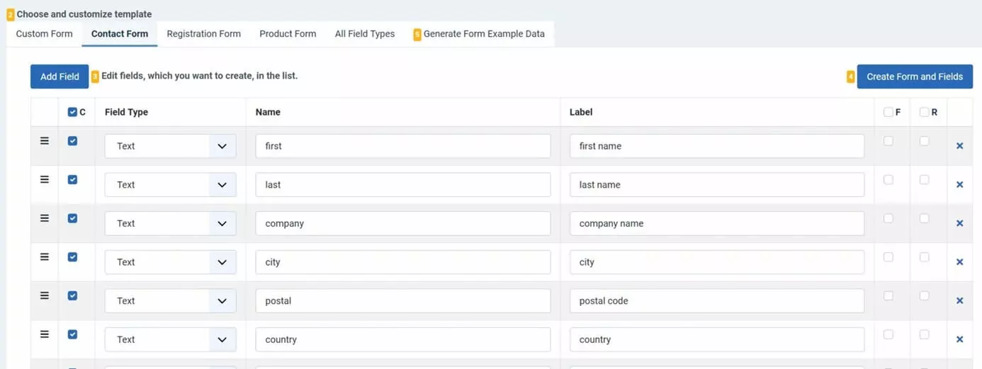 Create Joomla contact form using visforms